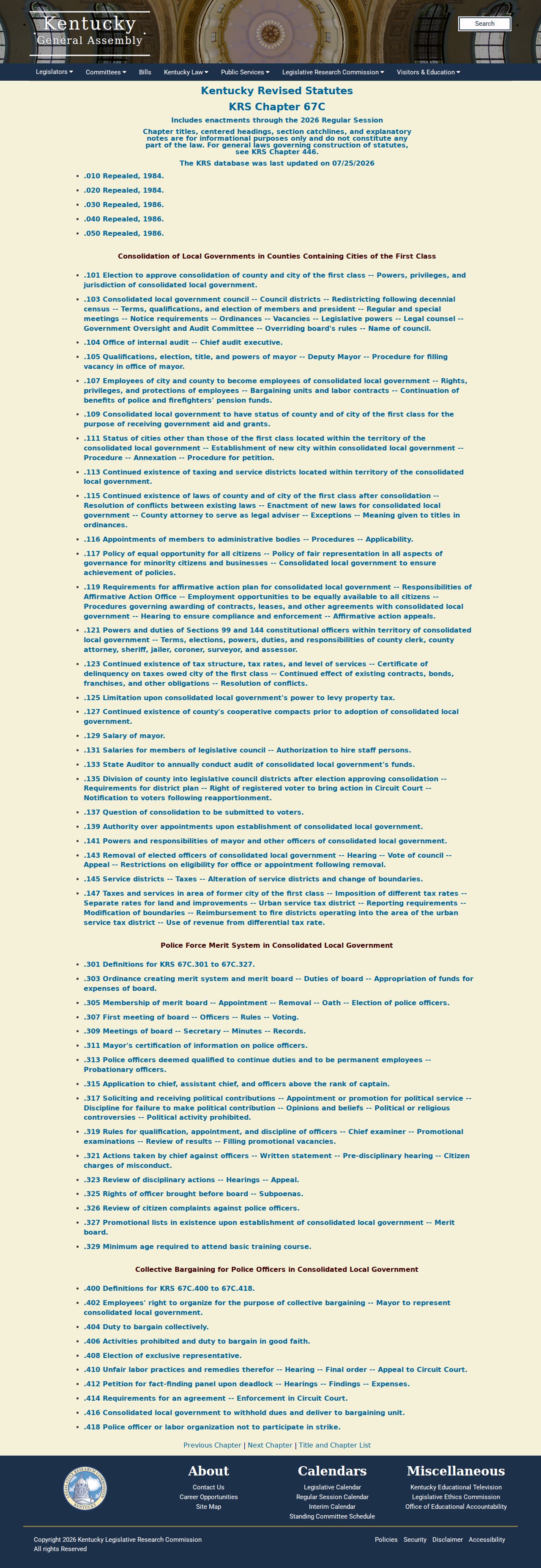 Official KRS Chapter 61 Kentucky Open Records Act
